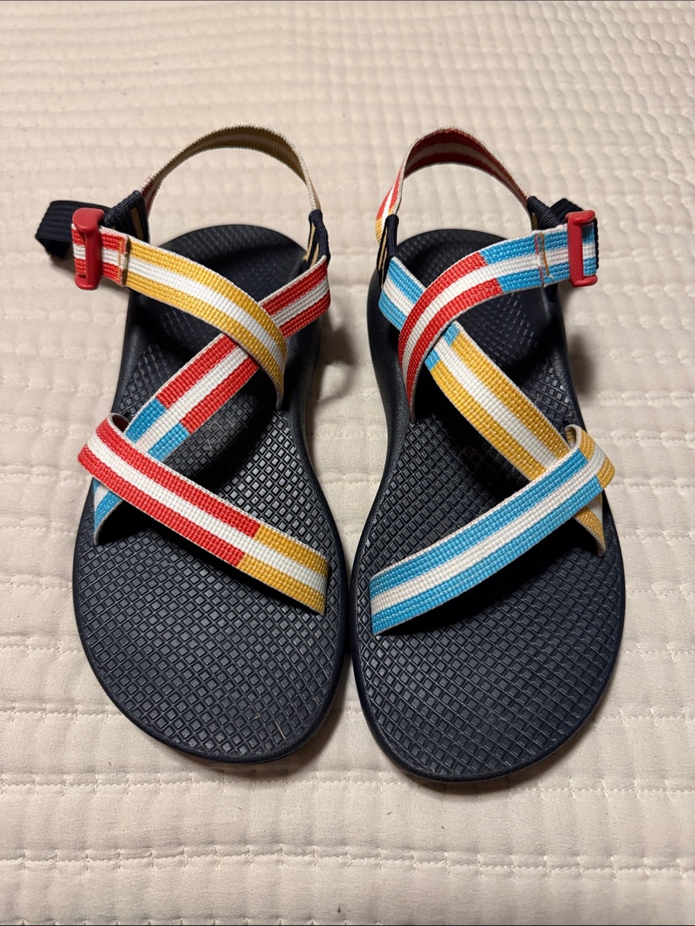 Chaco Multicolor Stripe Sandals - Black Footbed